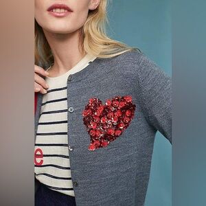 SOLD 🚫 Moth | Anthro Valentines Day Heart Cardigan | MP ❤️
